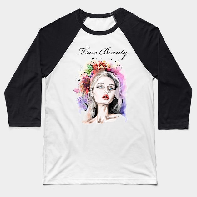 True Beauty Baseball T-Shirt by SAE